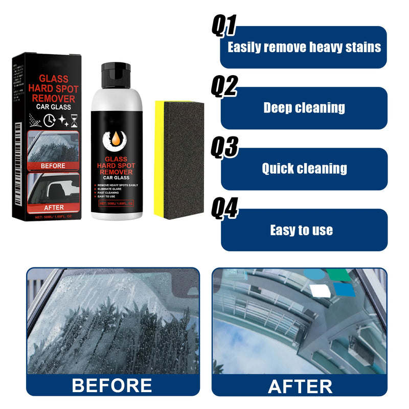 Car Glass Oil Film Cleaner Car Window Cleaning Automobile Windshield Remove Stains Automobile Windscreen Eliminate Greasy Dirt