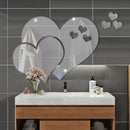 3D Acrylic Mirror Wall Stickers DIY Wall Mirrors Sticker Removable Self Adhesive Aesthetic LOVE Tiles Decals Home Decoration