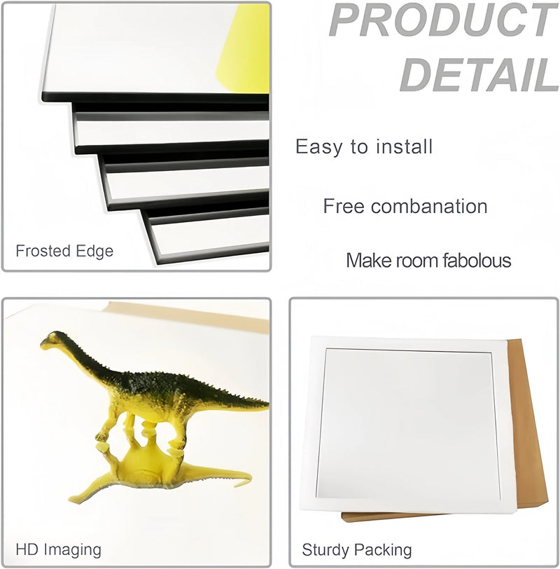 4/8PCS Rectangle Acrylic Mirror Stickers Flexible Mirror Stickers DIY Art Living Room Decoration For Door Wardrobe Home Decor