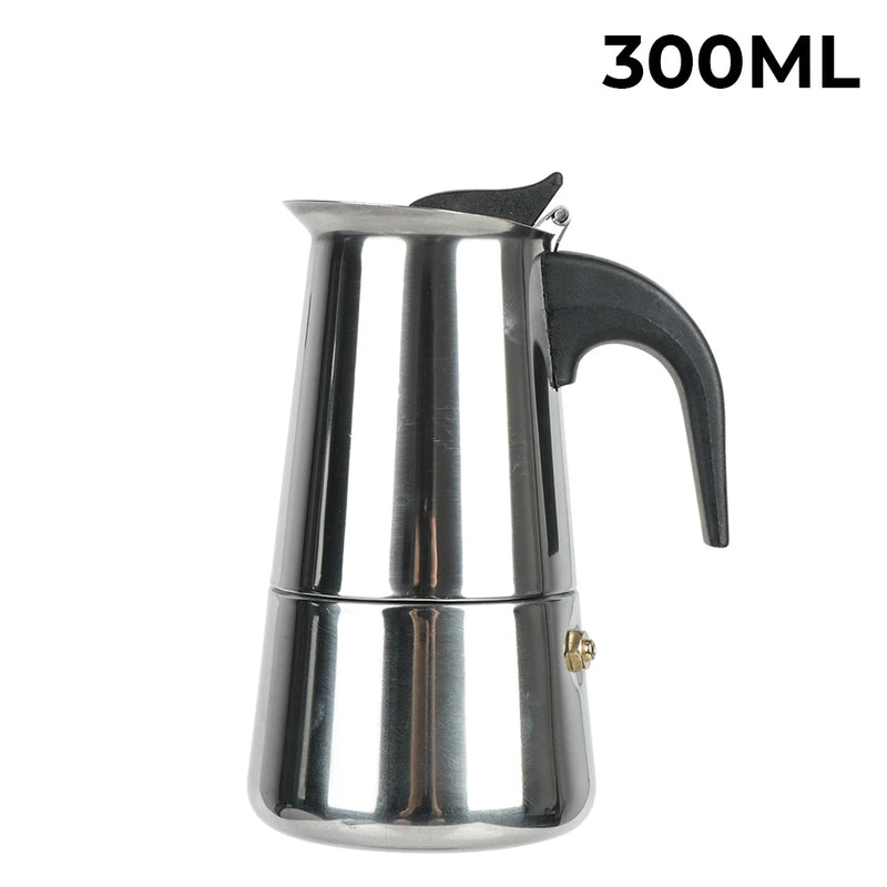 Stainless Steel Moka Coffee Maker Coffee Maker Pot Coffee Pot for Kitchen Mocha Espresso Latte Stovetop Filter 2/4/6/9 Cups