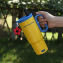 Cute Tumbler With Straw Handle Filter 750ml Large Thermos Bottle Stainless Steel Vacuum Water Bottle For Woman Office Travel Gym