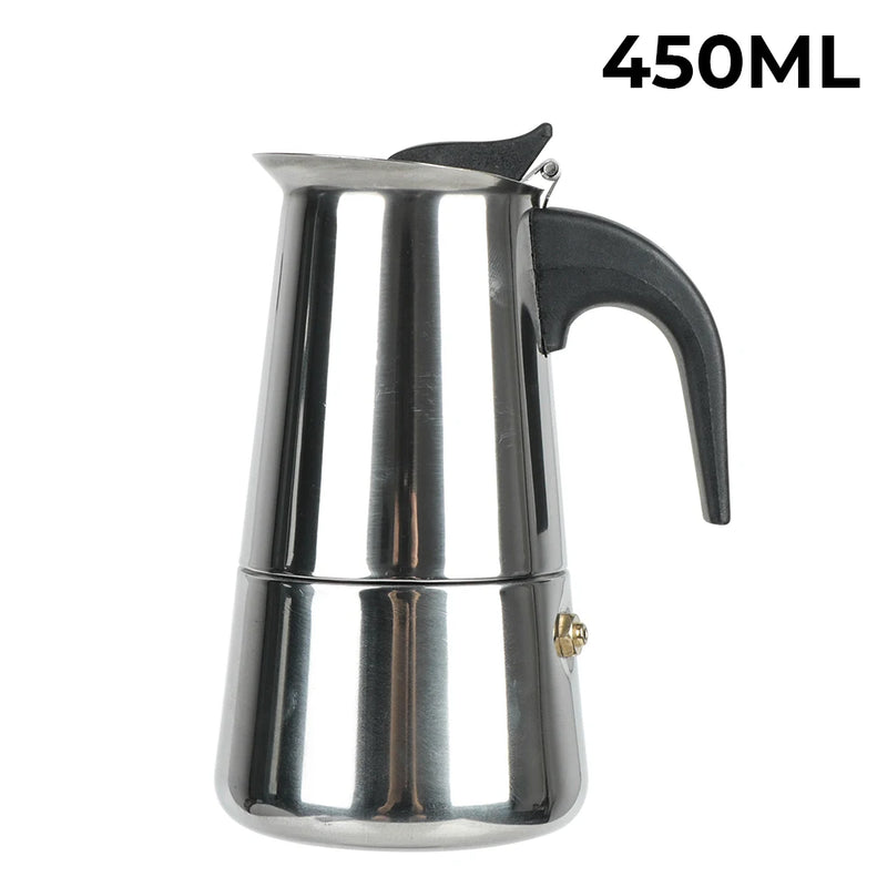 Stainless Steel Moka Coffee Maker Coffee Maker Pot Coffee Pot for Kitchen Mocha Espresso Latte Stovetop Filter 2/4/6/9 Cups