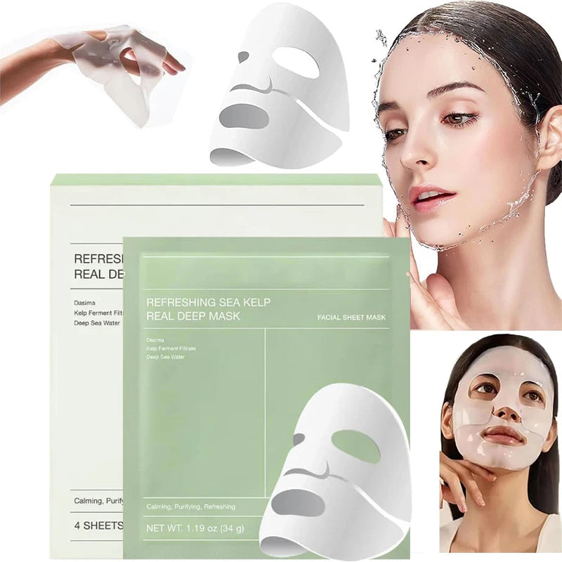 Refreshing Sea Kelp Real Deep Mask Korea Brand Collagen Deep Mask Moisturizing Overnight Hydrogel Bio-collagen Facial Sheet Mask