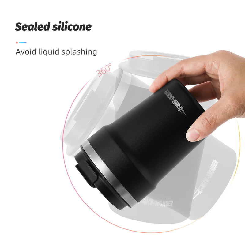 MHW-3BOMBER 360ML Stainless Steel Coffee Tumbler Portable Double Wall Thermal Mugs for Travel Camping Home Coffee Accessories