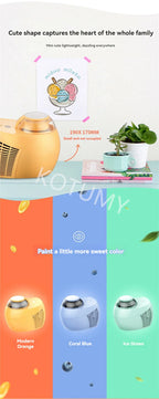 500ml Automatic Italian Ice Cream Machine Maker Mini Roll Soft Serve Hard Household Full Sorbet Fruit Dessert 220V