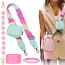 4Pcs Colorful Accessories Set for Stanley 30oz 40oz Tumbler Cup  Holder with Strap, Water Bottle Handle Strap Carrier Boot