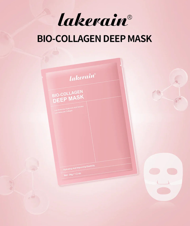 12pcs Bio-Collagen Real Deep Mask Elasticity Improvement Brighten Skin Pore Minimizing Firming Radiance Anti-Aging Skincare