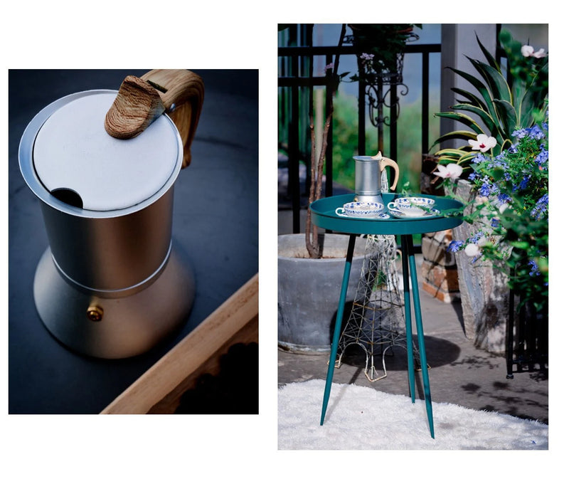 JUSTINLAU 3/6 Cups Italian Moka Coffee Maker Pot Aluminum Coffee Pot for Kitchen Mocha Espresso Latte Stovetop Filter Barista