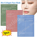 3pcs Bio-Collagen Face Mask Deep Moisturizing Collagen Protein Hydrogel Soft Gel Mask Skin Care Products