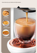 5-in-1 capsule coffee machine, fully automatic small household coffee machine, 7-speed water level hot and cold Italian style ca