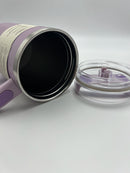 40 oz tumbler with handle and straw | Cup holder for travel | Insulated stainless steel cup | BPA- free |