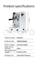 CAFOVO CM6005 Commercial Espresso Machine 3100W Dual Pump Triple Boiler PID Temperature Control 3-Hole Steam Wand Cafe Home Use