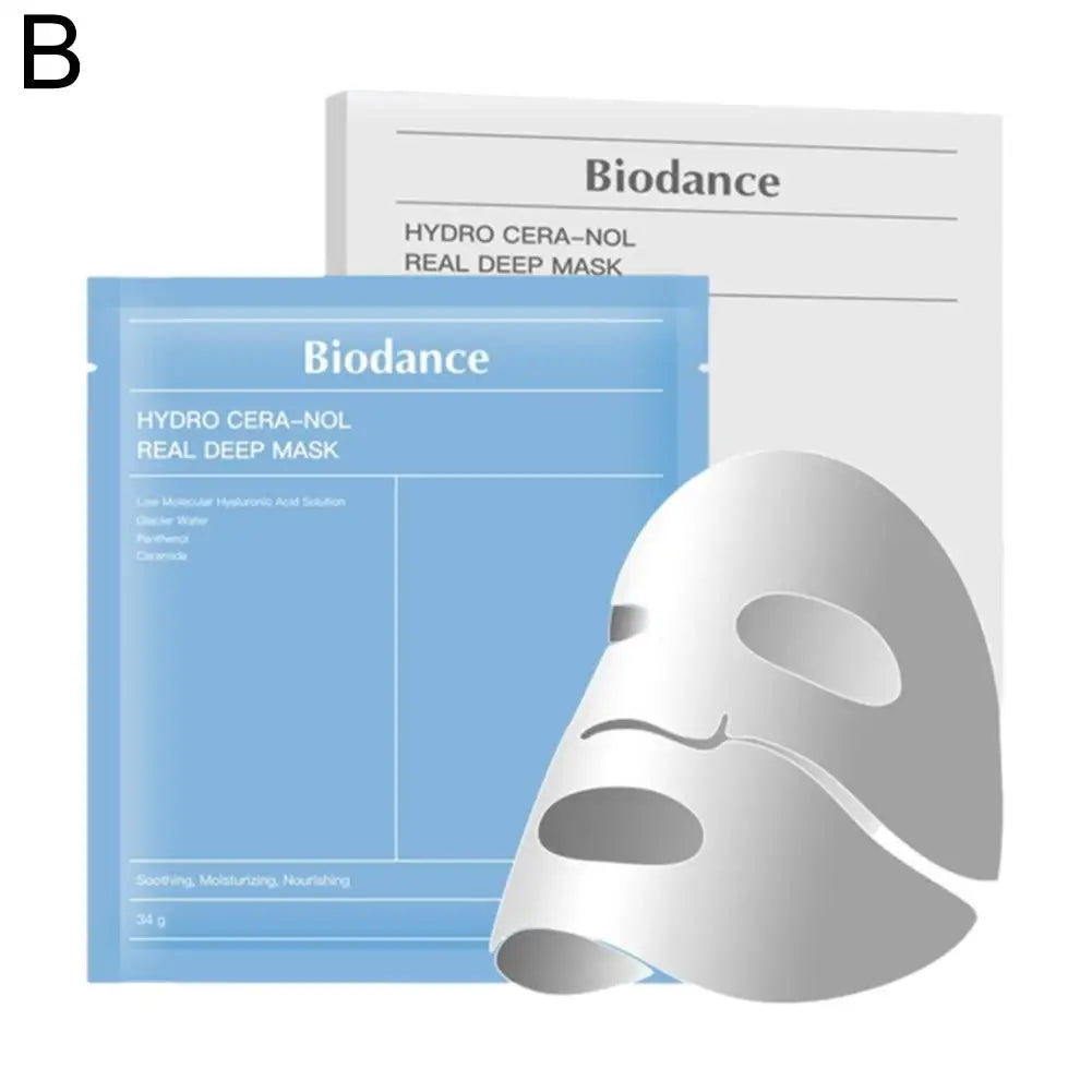 Biodance Professional Bio-Collagen Sheet Mask 34g*4pcs Travel Size Cream Mask Pink for Moisturizing Firming Face Made Crystal