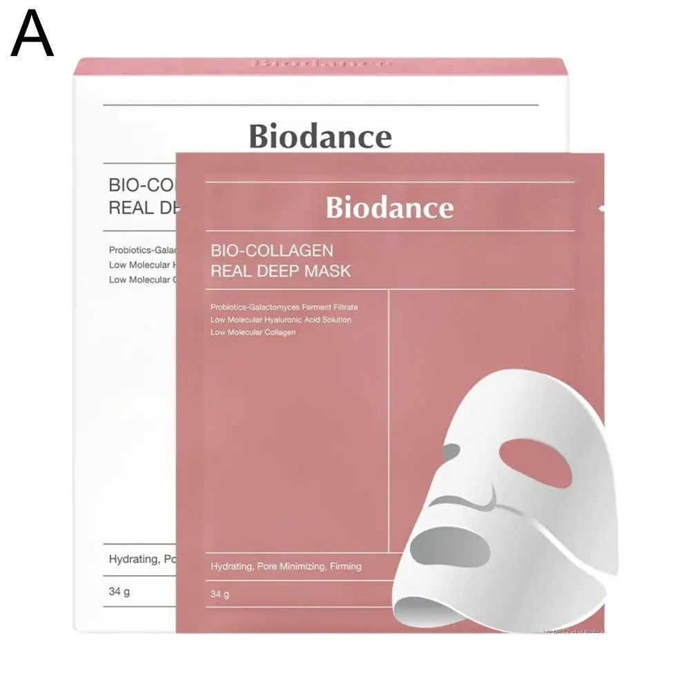 1/2PCS Bio-Collagen Real Deep Anti-Wrinkle Lifting Face Mask With Hydrolyzed Collagen Collagen Reverse Film Volume Peel Off Mask