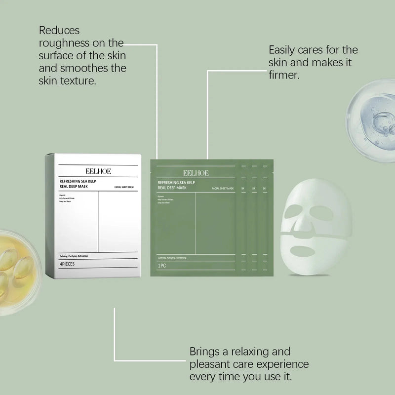 Bio-Collagen Sea Kelp Real Deep Mask Anti-Wrinkle Lifting Mask Hydrolyzed Collagen Collagen Reverse Filming Volume PeelOff Mask