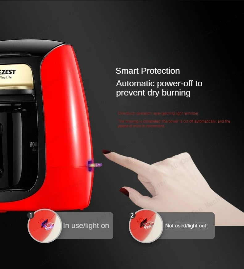 American single-cup coffee machine Portable home fully automatic drip coffee maker Small coffee machine for office use