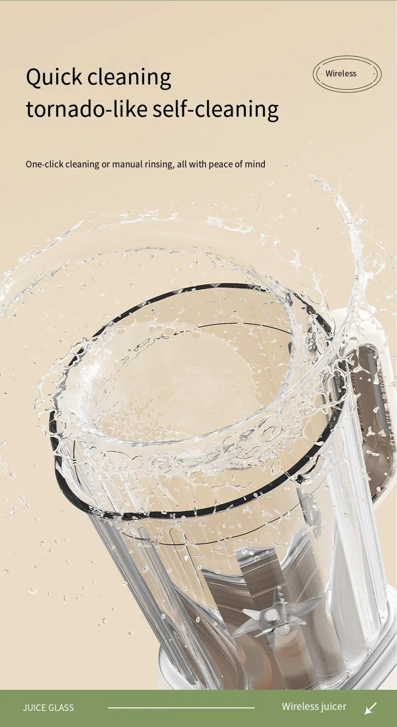 Portable Electric Juicer Blender 600ml USB Charging Fruit Smoothie Maker Lemon Orange Juicing Cup Compact Kitchen Appliance