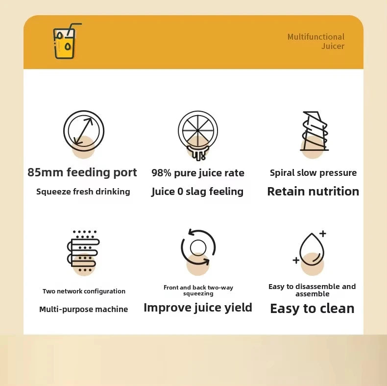 Automatic Small-Sized Multifunctional Electric Soy Milk & Juice Maker for Home, with Juice and Pulp Separation