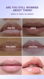 Bubble Lip Exfoliator Foaming Scrub Gentle Cleansing Fast Soften Moisturize Hydrate Nourish Night Balm Daily Lipcare