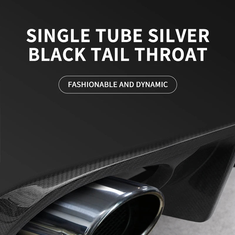 Shark belt net tail throat Stainless steel exhaust pipe Automobile exhaust pipe muffler Automobile accessories exhaust pipe