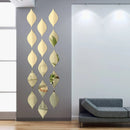 Acrylic Mirror Wall Sticker Self-adhesive Soft Mirror Without Punching Decorative Mirror Household Bathroom Makeup Mirror