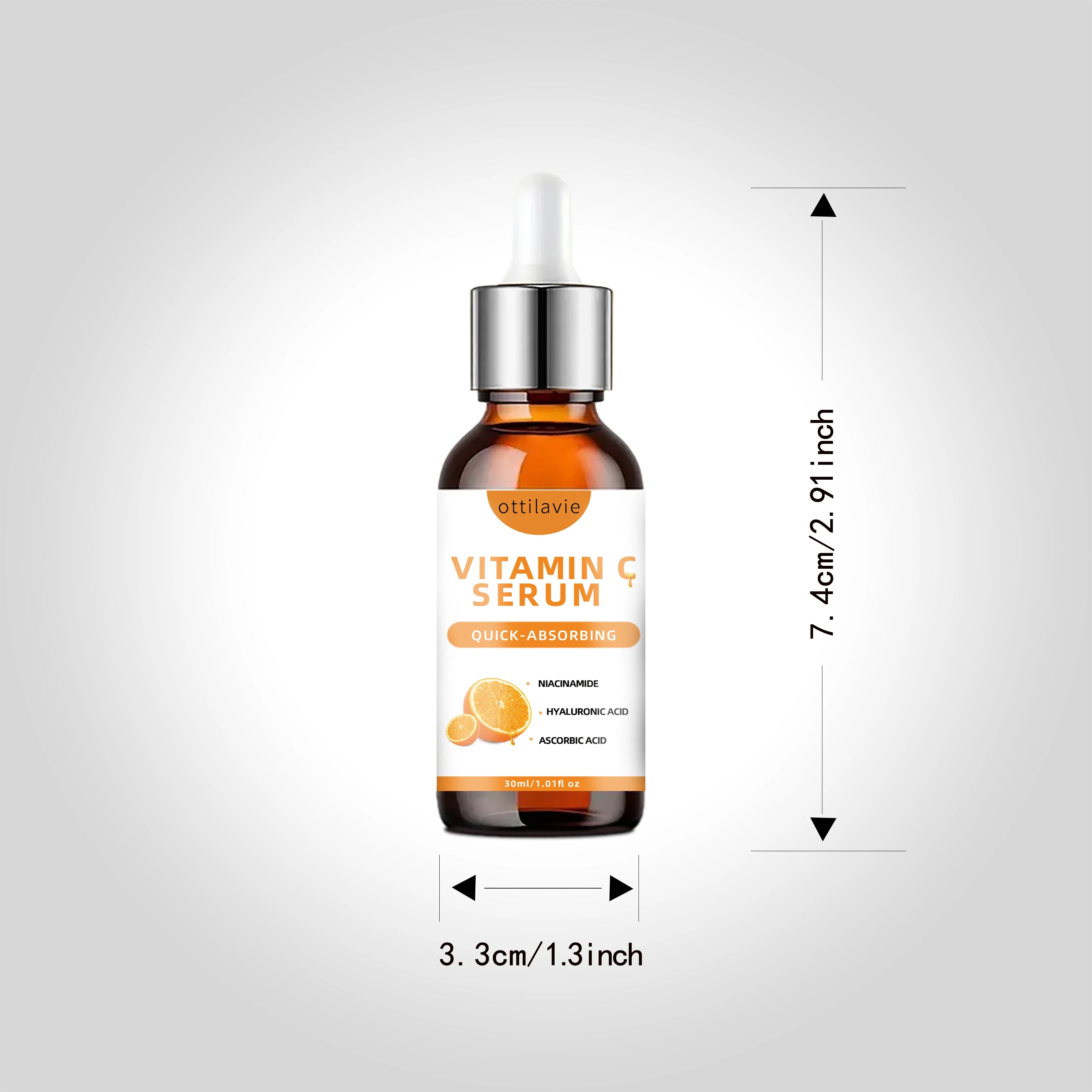 Vitamin C Serum with Hyaluronic Acid – Fast-Absorbing, Deep Hydration, Non-Greasy, 24-Hour Nourishment for Instant Glowing Skin