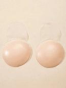 4Pcs 6.5cm Round Silicone Reusable Nipple Covers, Pull-Up Bra Pads, with Pull-On Design, Washable