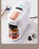 5-in-1 capsule coffee machine, fully automatic small household coffee machine, 7-speed water level hot and cold Italian style ca