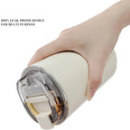 Tumbler Thermos Mug Milky White Coffee Mug Car Thermos Water Bottle Travel Stainless Steel Vacuum Bottle Drinking Jug