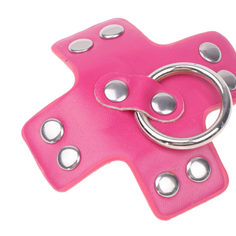 Women 1Pair Sexy Leather Cross Nipple Cover Reusable Breast Stickers Self Adhesive Nipple Pasties Nipple Covers Bra AccessoriesW