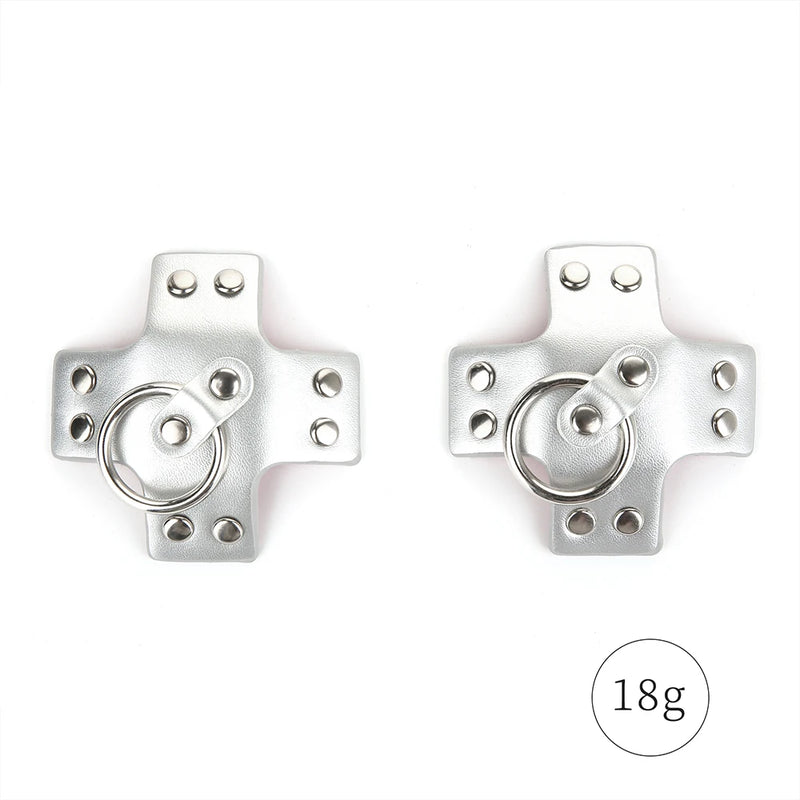 Women 1Pair Sexy Leather Cross Nipple Cover Reusable Breast Stickers Self Adhesive Nipple Pasties Nipple Covers Bra Accessories