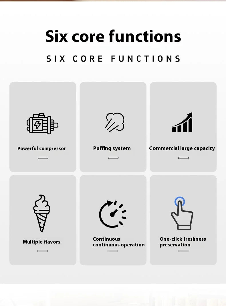 1Flavor Ice Cream Machine Commercial,Fully Automatic Soft Serve Maker with Digital Display, One TouchOperation for Home&Business