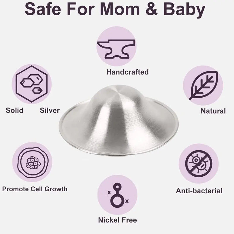 Nipple Shields for Nursing Newborn Breastfeeding Essentials Original Silver Nipple Covers Breastfeeding for Any Mum Soothing
