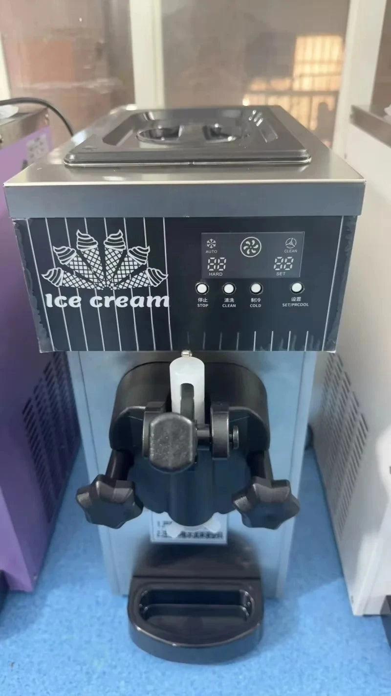 1Flavor Ice Cream Machine Commercial,Fully Automatic Soft Serve Maker with Digital Display, One TouchOperation for Home&Business