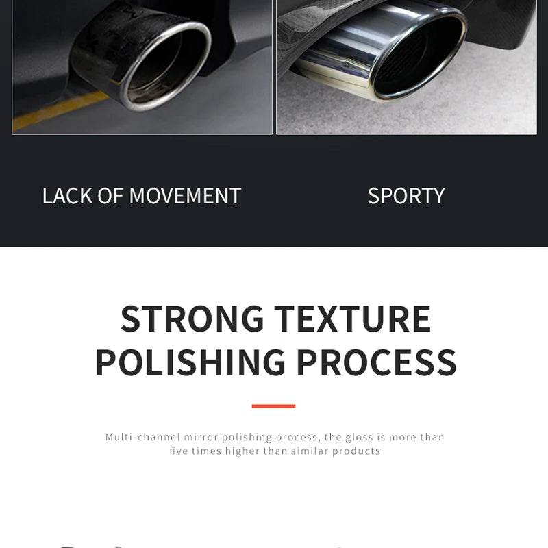 Shark belt net tail throat Stainless steel exhaust pipe Automobile exhaust pipe muffler Automobile accessories exhaust pipe