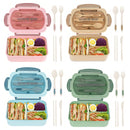Bento Box Adult Lunch Box, Containers For Adults Men Women With 4 Compartments, Lunchable Food Container Back To School