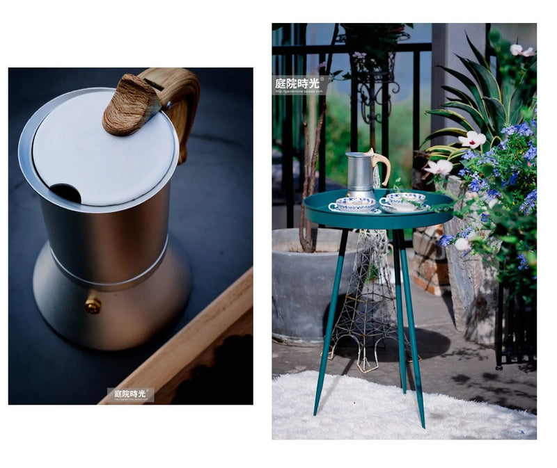 JUSTINLAU Italian Moka Coffee Maker Pot 3/6 Cups Aluminum Coffee Pot for Kitchen Mocha Espresso Latte Stovetop Filter Barista