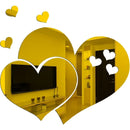 3D Acrylic Mirror Wall Stickers DIY Wall Mirrors Sticker Removable Self Adhesive Aesthetic LOVE Tiles Decals Home Decoration