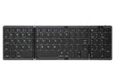 Folding Bluetooth Keyboard with Numeric Keypad Wireless Foldable Keyboard for iOS Android Windows Support 3 Devices