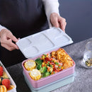 Bento Lunch Box,Reusable Plastic Food Container, Stackable Leak Proof,for School Office Travel,Men Women Teens,Meal Prep Storage