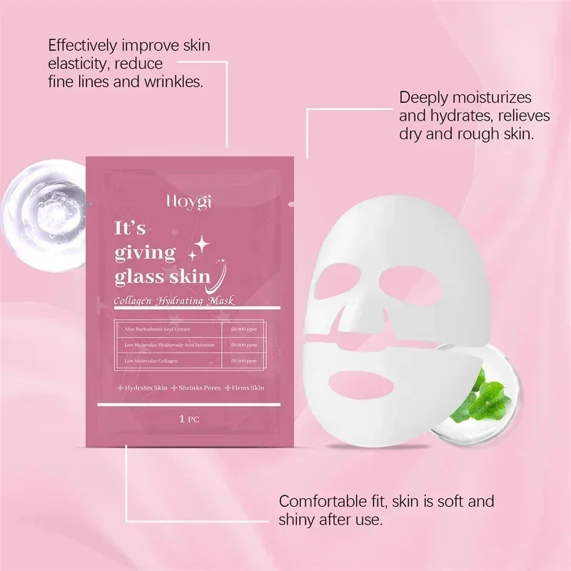 Bio-Collagen Face Mask Collagen Protein Hydrogel Soft Gel Mask Deep Moisturizing For Women Skin Care Products 1/3/5/10PCs