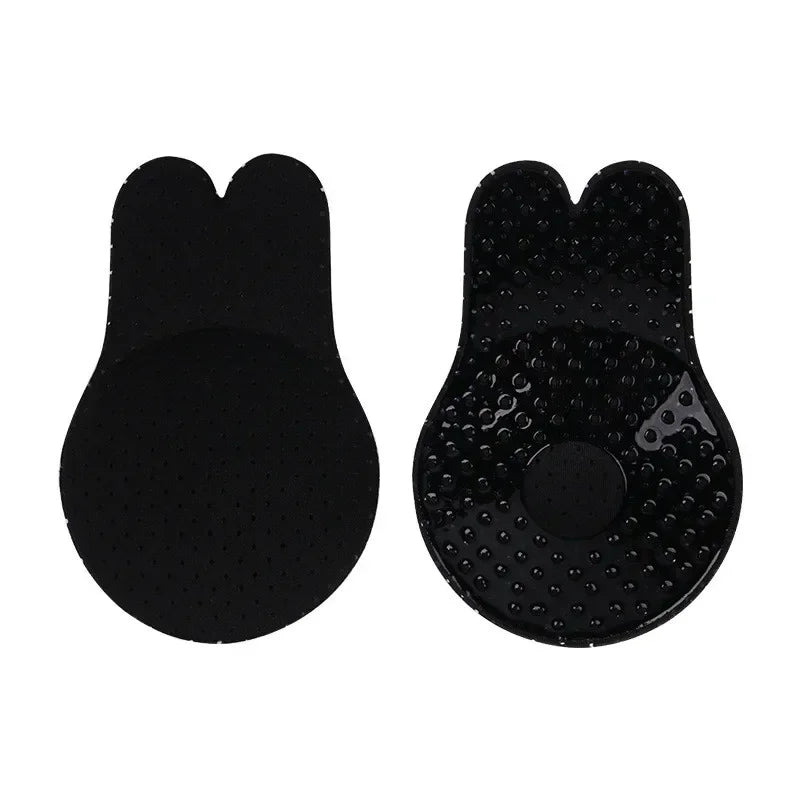 Reusable Rabbit Nipple Cover Pasties Breast Push Up Stickers Adhesive Invisible Bra Lift Tape Women Nipples Covers Silicone Pads