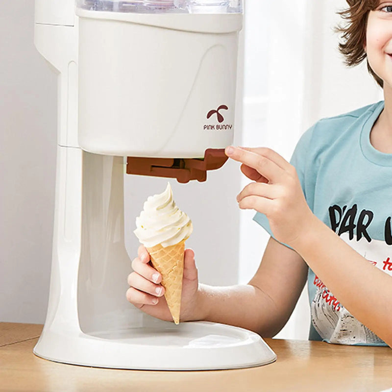 Electric Ice Cream Maker DIY Soft Serve Ice Cream Appliance Portable Lightweight
