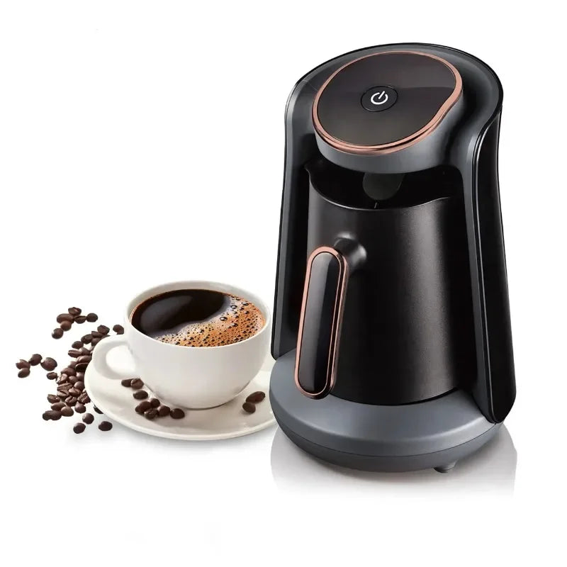 500ml Stainless Steel Moka Pot Coffee Maker Semi-Automatic Turkish Coffee Machine with Thermal Cup for Espresso Brewing