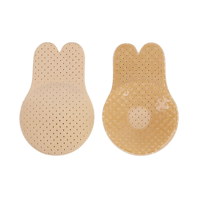 Reusable Rabbit Nipple Cover Pasties Breast Push Up Stickers Adhesive Invisible Bra Lift Tape Women Nipples Covers Silicone Pads