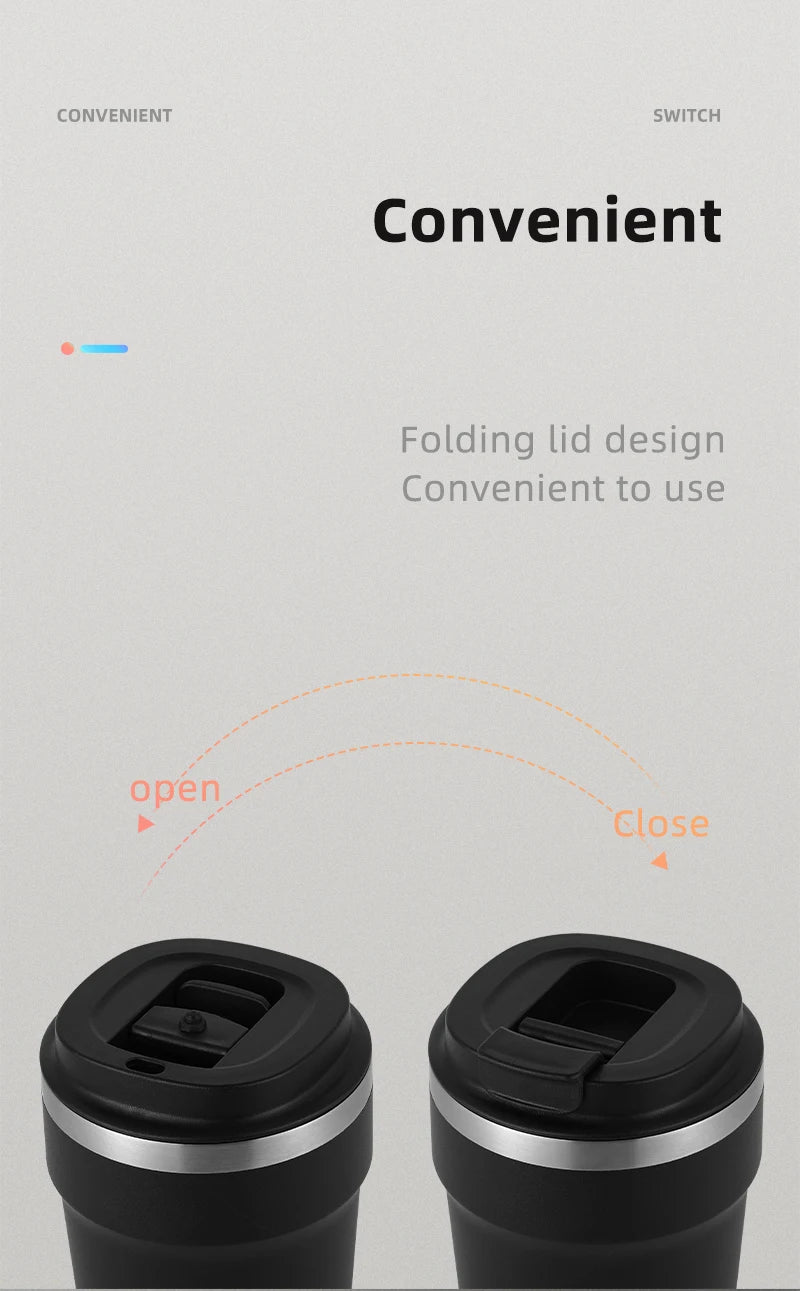 MHW-3BOMBER 360ML Stainless Steel Coffee Tumbler Portable Double Wall Thermal Mugs for Travel Camping Home Coffee Accessories