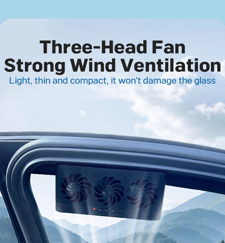 Automobile Exhaust Fan Heat Dissipation Smoke Exhaust Oxygen Cycle Intelligent Tri-Mode Exhaust Fan Automobile Supplies