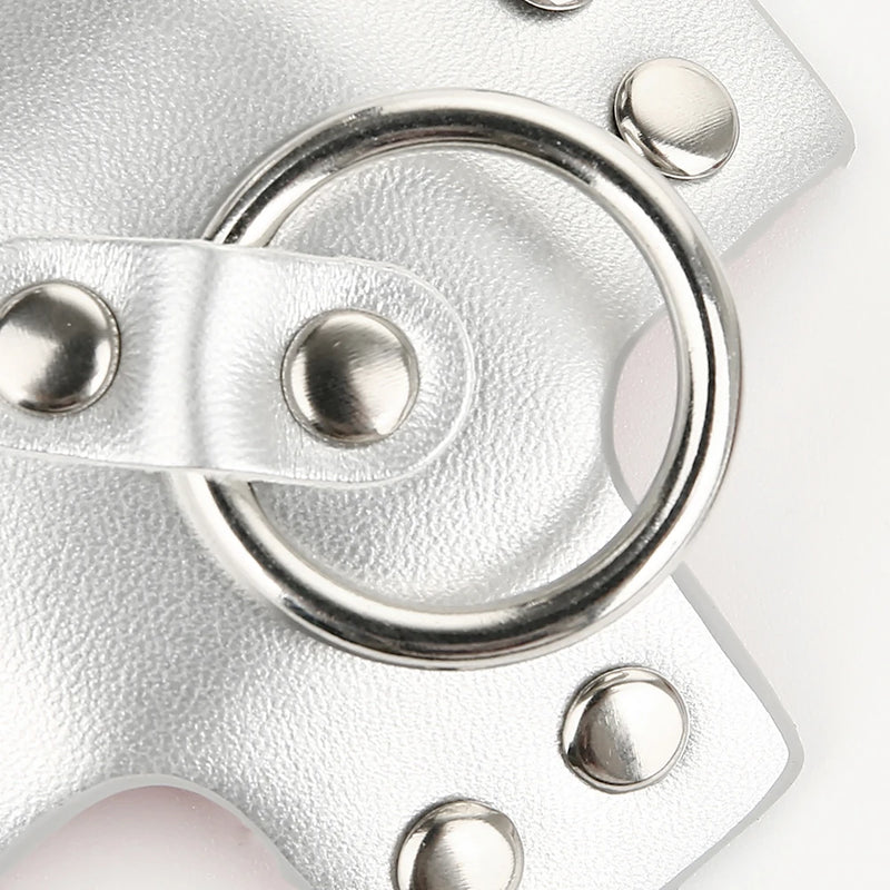 Women 1Pair Sexy Leather Cross Nipple Cover Reusable Breast Stickers Self Adhesive Nipple Pasties Nipple Covers Bra Accessories