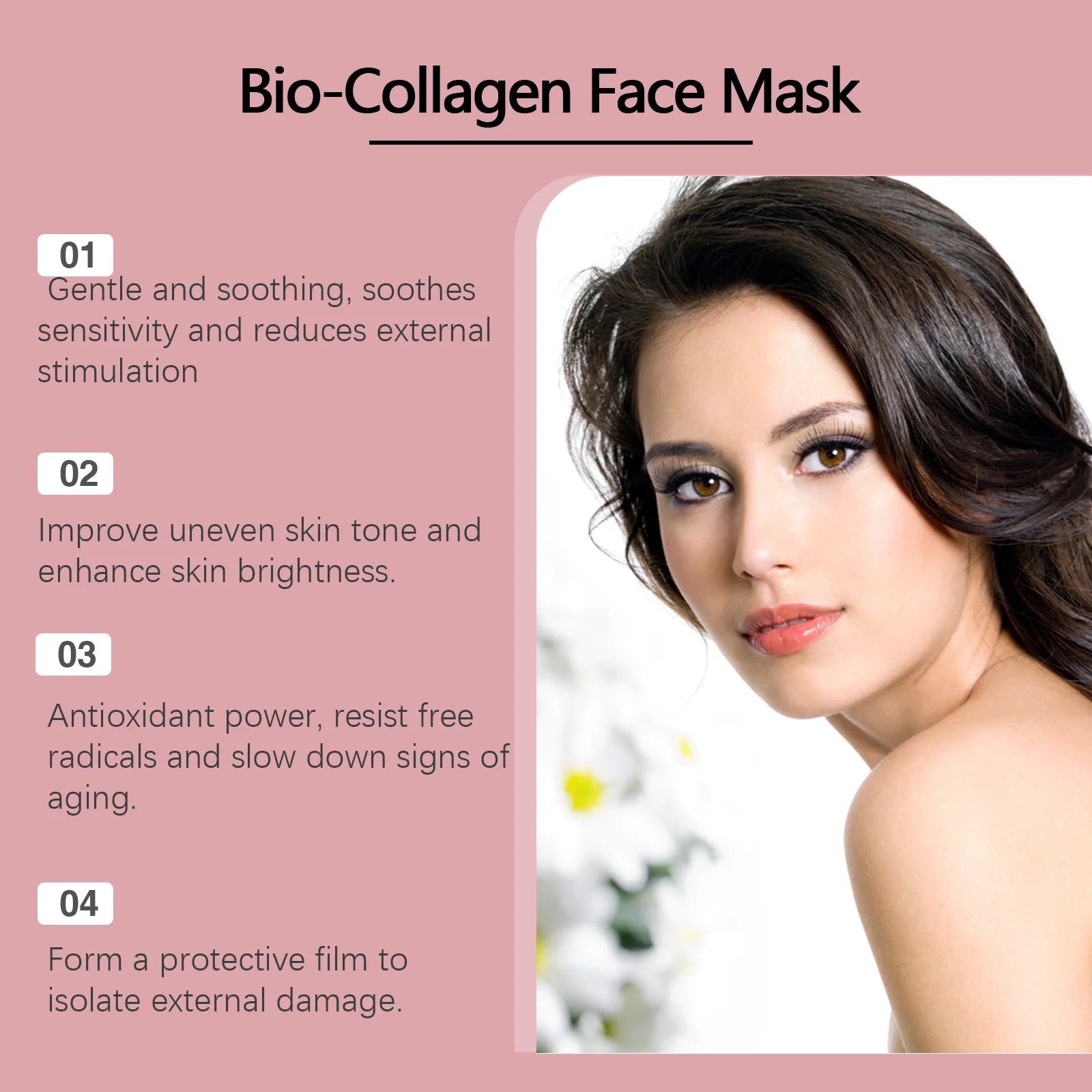 1/5/10/15Pc Bio Collagen Face Mask Deep Hydration Shrink Pores Brightening Refreshing Overnight Mask Moisturizing Face Skin Care