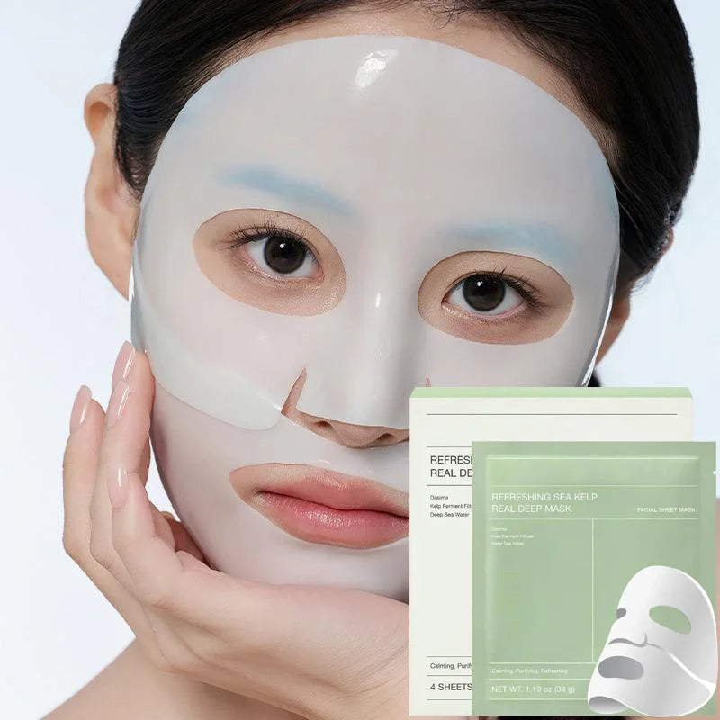 Refreshing Sea Kelp Real Deep Mask Korea Brand Collagen Deep Mask Moisturizing Overnight Hydrogel Bio-collagen Facial Sheet Mask